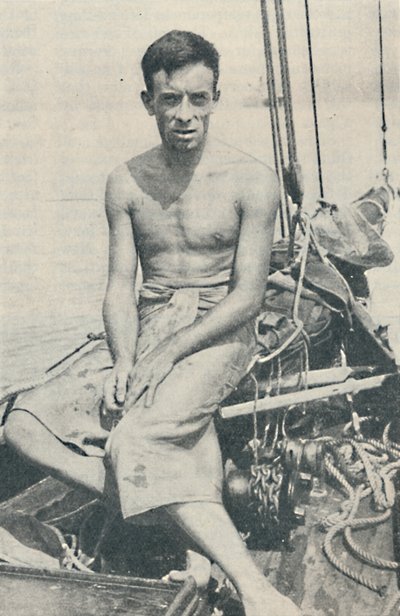 En moderne Ulysses. Gerbault fotograferet ved Suva, på Fiji-øerne, 1936 af Unbekannt