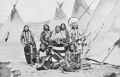 En indianerhøvding og squaws, 1912 af Unbekannt