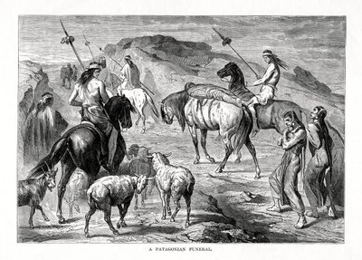 En patagonsk begravelse, 1877 af Unbekannt