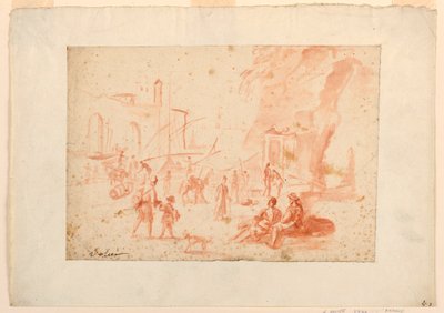 En havnescene af Unbekannt