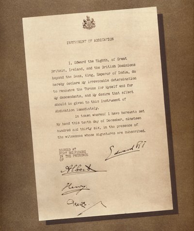 A Reign Ended, 1936 1937 af Unbekannt