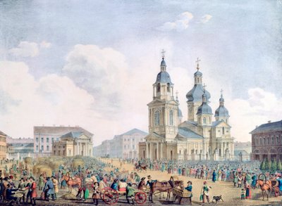 En russisk by, 1800-tallet af Unbekannt