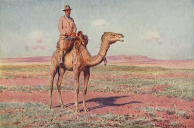 En scene i det centrale Australien, 1923. af Unbekannt