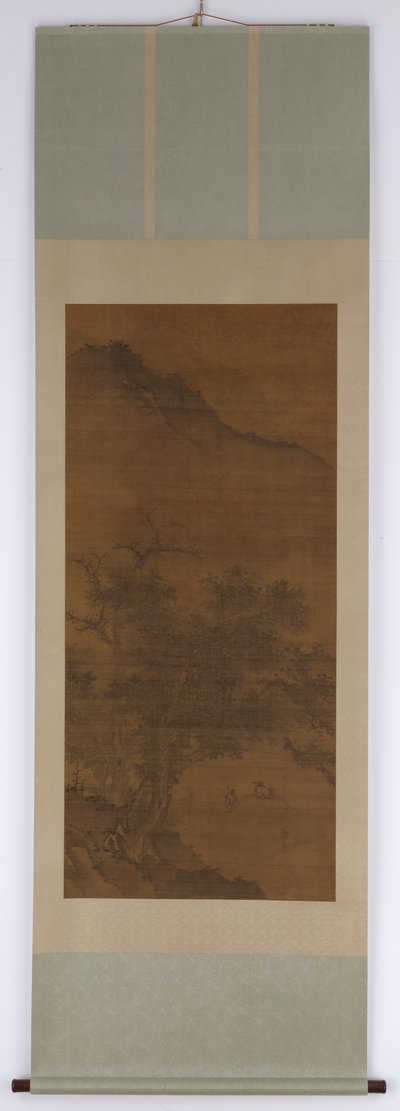 A Scholar under Trees Looking into the Distance, 1500-tallet. af Unbekannt