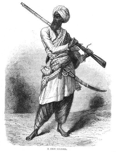 En sikh-soldat, c1880 af Unbekannt