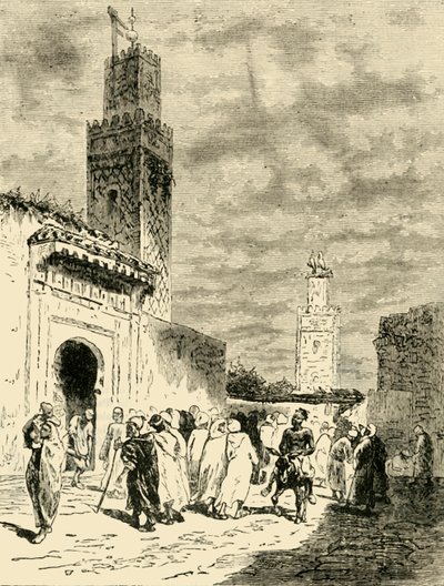 En gade i Fez, 1890. af Unbekannt