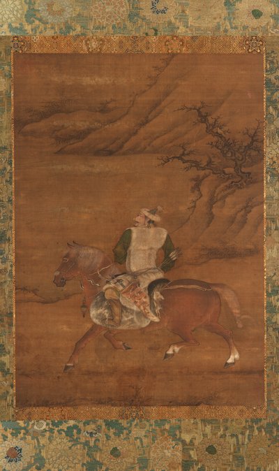 En tartarjæger på sin hest, Ming-dynastiet, 1400-tallet. af Unbekannt