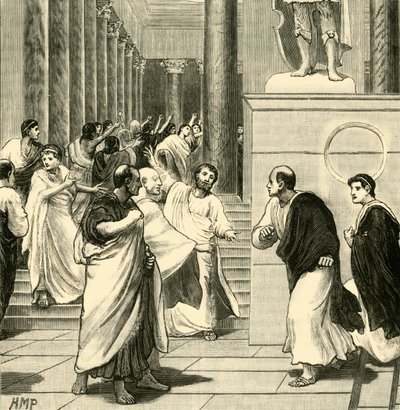 En tumult i Forum i Rom, 1890. af Unbekannt