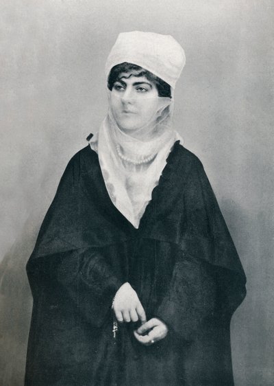 En tyrkisk dame i udendørs kostume, 1912 af Unbekannt
