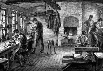 En knivbutik, c1880 af Unbekannt