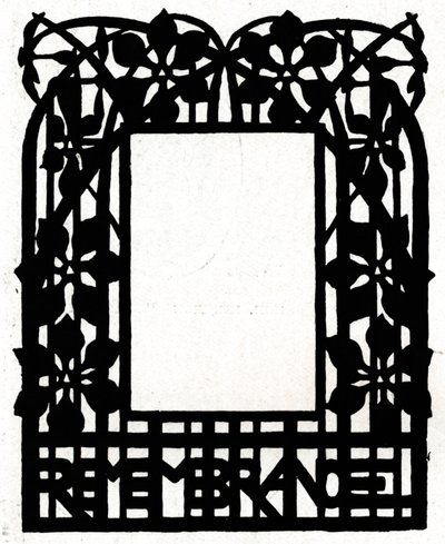 Et design til en billedramme med titlen Margery Daw, 1898 af Unbekannt