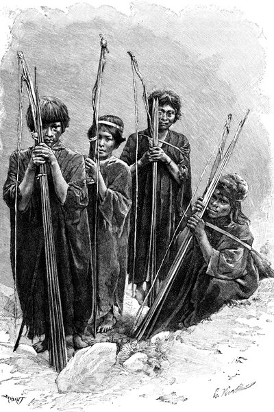 En gruppe af Antis Ashaninkas, Peru, 1895 af Unbekannt