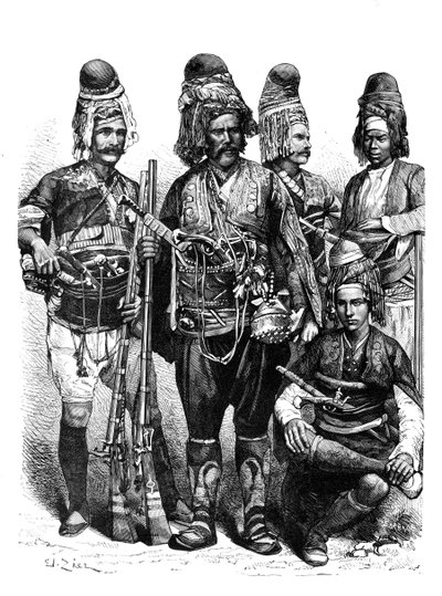 En gruppe Zeibeks, Lilleasien, 1895 af Unbekannt