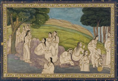 En gruppe kvinder, badende, 1700-tallet. af Unbekannt