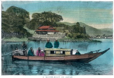En husbåd i Japan, 1888 af Unbekannt