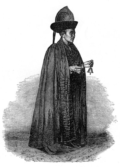 En lama, Tibet, 1800-tallet af Unbekannt