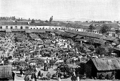 En markedsplads, Chile, 1895 af Unbekannt