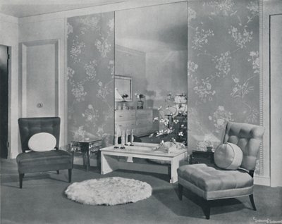 Et moderne soveværelse inspireret af kineserne, 1942 af Unbekannt