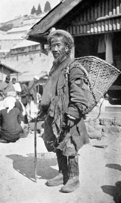 En indfødt af Darjeeling, Vestbengalen, Indien, c1910 af Unbekannt