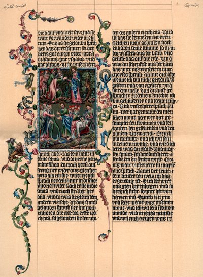 En side fra Wenzel Bible, c1400, 1903 af Unbekannt