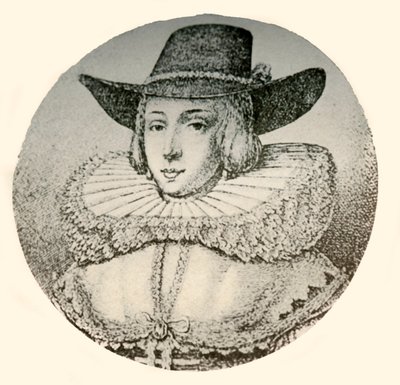 Et portræt af en hollandsk dame, i bredskygget hat og ryg, midten af det 17. århundrede, 1937 af Unbekannt