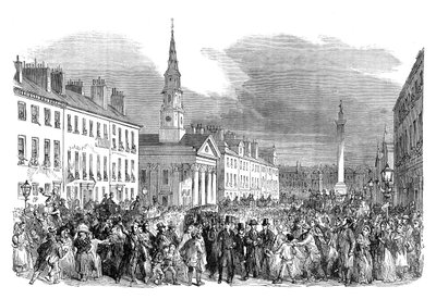 En procession af løsrevne ministre fra St.Andrews Church, Edinburgh, c1895 af Unbekannt