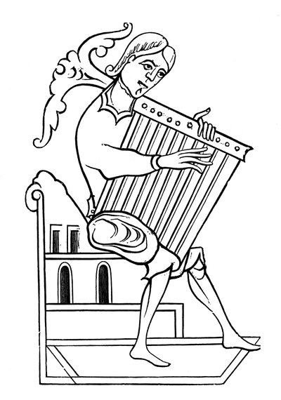 En psalterist, 9. århundrede, 1870 af Unbekannt