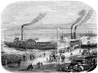 En kaj, San Francisco, Californien, 1800-tallet af Unbekannt