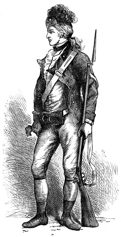 En rigtig amerikansk riffelmand, c1776-1780 c1880 af Unbekannt