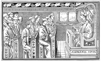 Et skolehus, 1500-tallet 1849 af Unbekannt