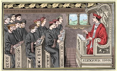 Et skolehus, 1500-tallet 1849. af Unbekannt