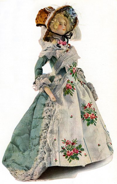En lille skala kjoledesign mannequin, 1938 af Unbekannt