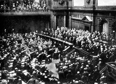 Et typisk møde i rigsdagen, den tyske republiks parlament, 1926 af Unbekannt