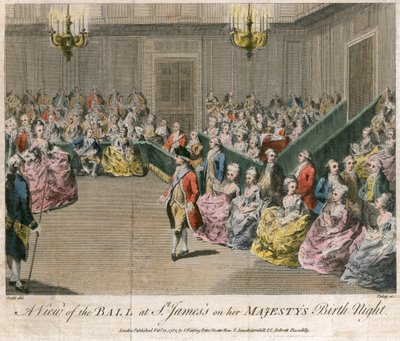 Ein Blick auf den Ball in St. James an ihrem Majestäts Geburtstag, 1782 von Unbekannt