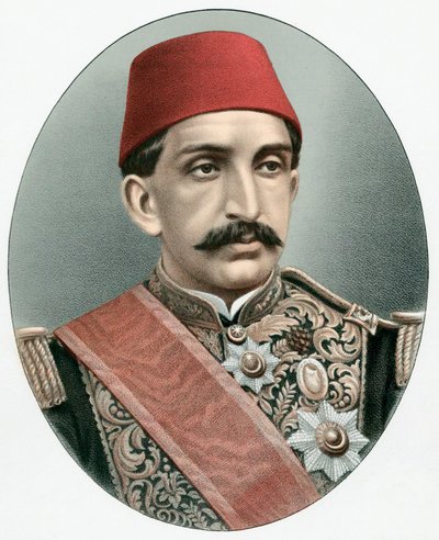 Abdul Hamid II 1842-1918, sidste sultan af Tyrkiet, c1880 af Unbekannt