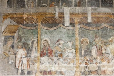 Abondance klosterkirke fresco: brylluppet i Cana, Abondance, Frankrig af Unbekannt