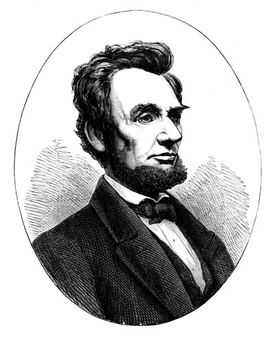 Abraham Lincoln 1809-1865, amerikansk præsident af Unbekannt