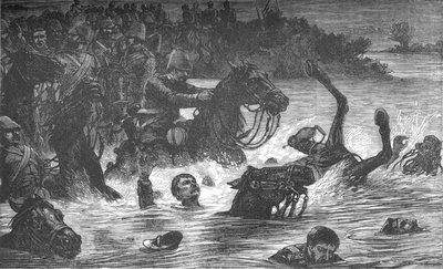 Ulykke med de tiende husarer, c1880 af Unbekannt