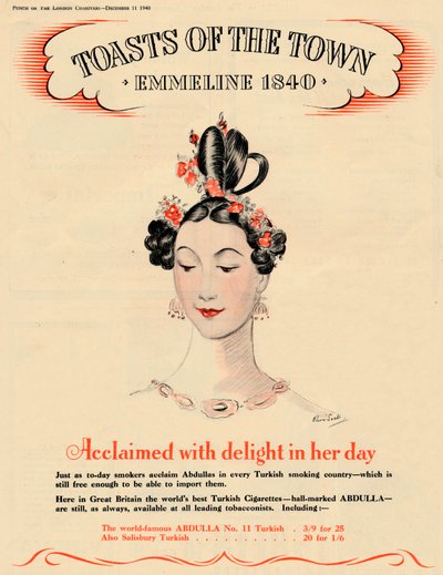 Hyldet med glæde i sin tid, Toasts of the Town - Emmeline 1840, 1940 af Unbekannt