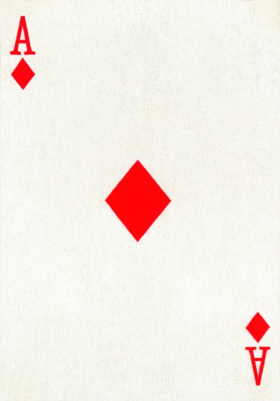 Ace of Diamonds fra et sæt Goodall & Son Ltd. spillekort, c1940 af Unbekannt