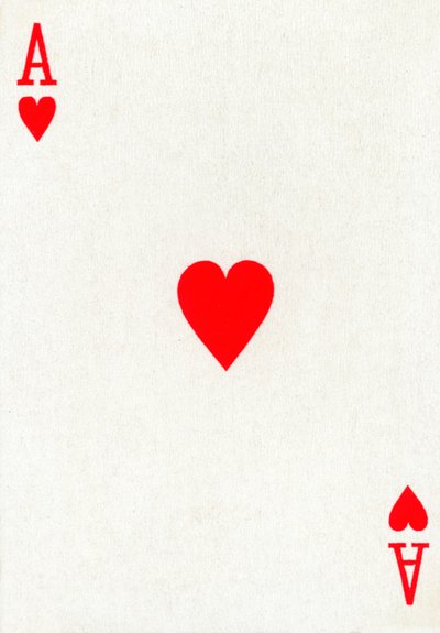 Ace of Hearts fra et sæt Goodall & Son Ltd. spillekort, c1940 af Unbekannt