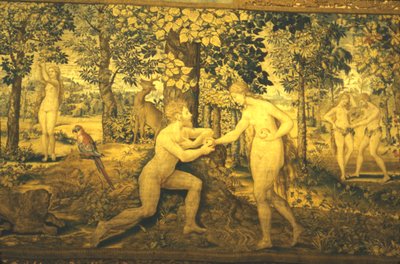 Adam og Eva. Fristelsen, c16. århundrede, 20. århundrede af Unbekannt