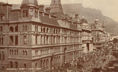Adderley Street, Cape Town, begyndelsen af det 20. århundrede. af Unbekannt