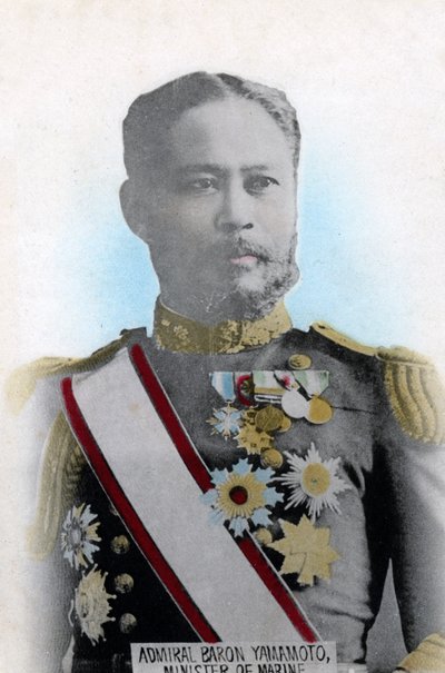 Admiral Yamamoto, japansk flådeminister, c1904-1905 af Unbekannt