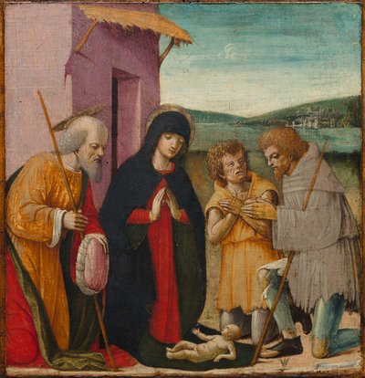 Tilbedelse af hyrderne, ca. 1480-1500. af Unbekannt