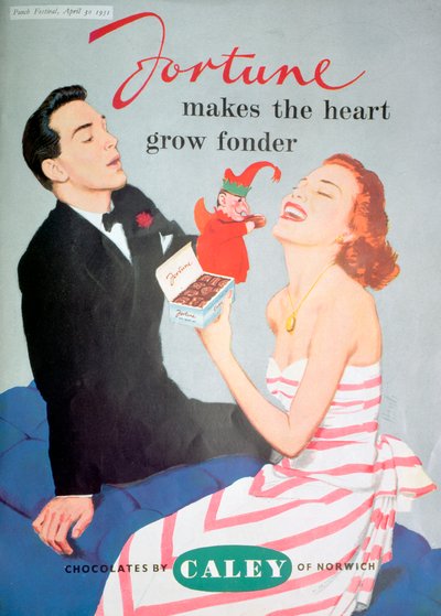 Annonce for Caley-chokolade, 1951 af Unbekannt