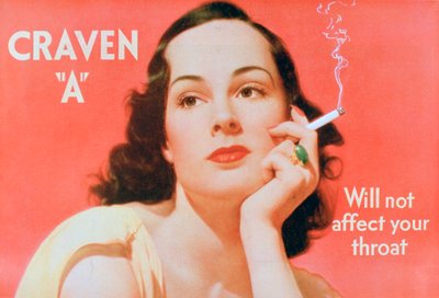 Annonce for Craven A cigaretter, 1939 af Unbekannt