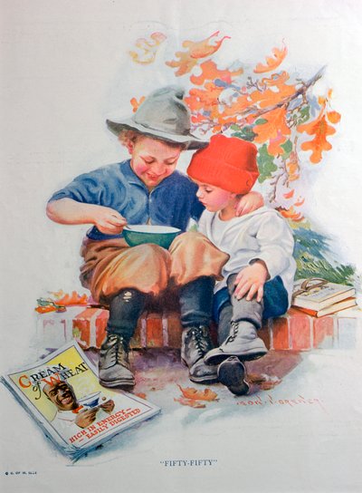 Annonce for Cream of Wheat, amerikansk varm morgenmadsprodukter, 1923 af Unbekannt