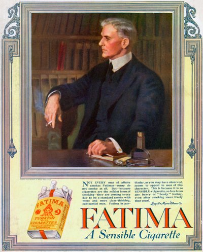 Annonce for Fatima-cigaretter, 1916 af Unbekannt
