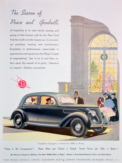 Annonce for Ford-biler, 1936 af Unbekannt